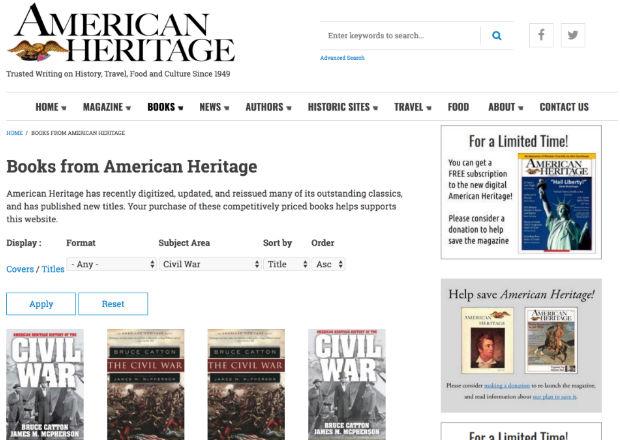 books listing