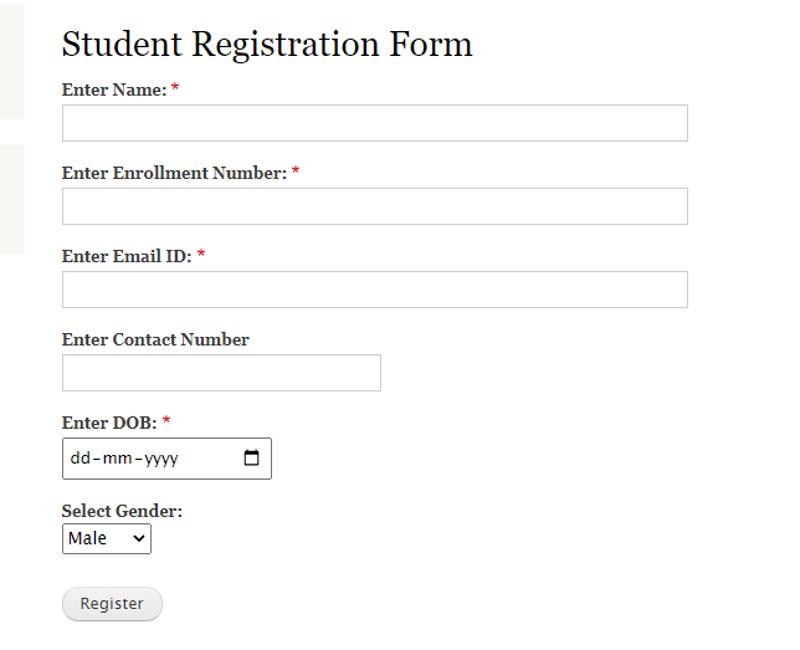 Custom_form_displaying_student_registration_form