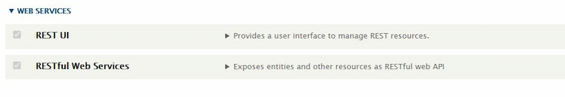 Enable RestUI and Restful Web Service module for implementing our custom rest resource