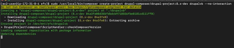 Installing Drupal running Composer - I