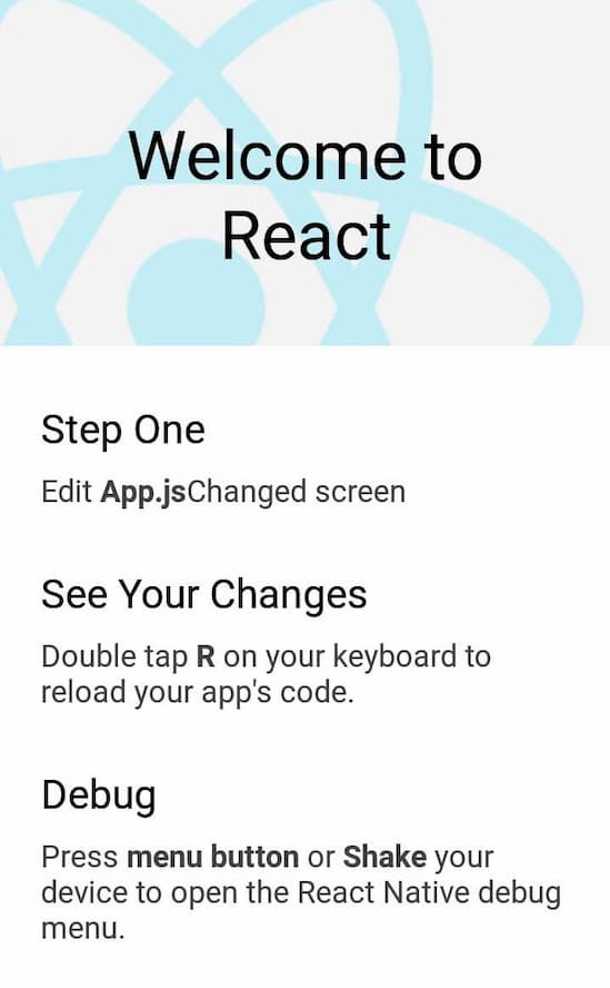 open react native project in android studio