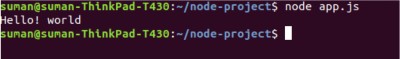 Run command “node app.js”