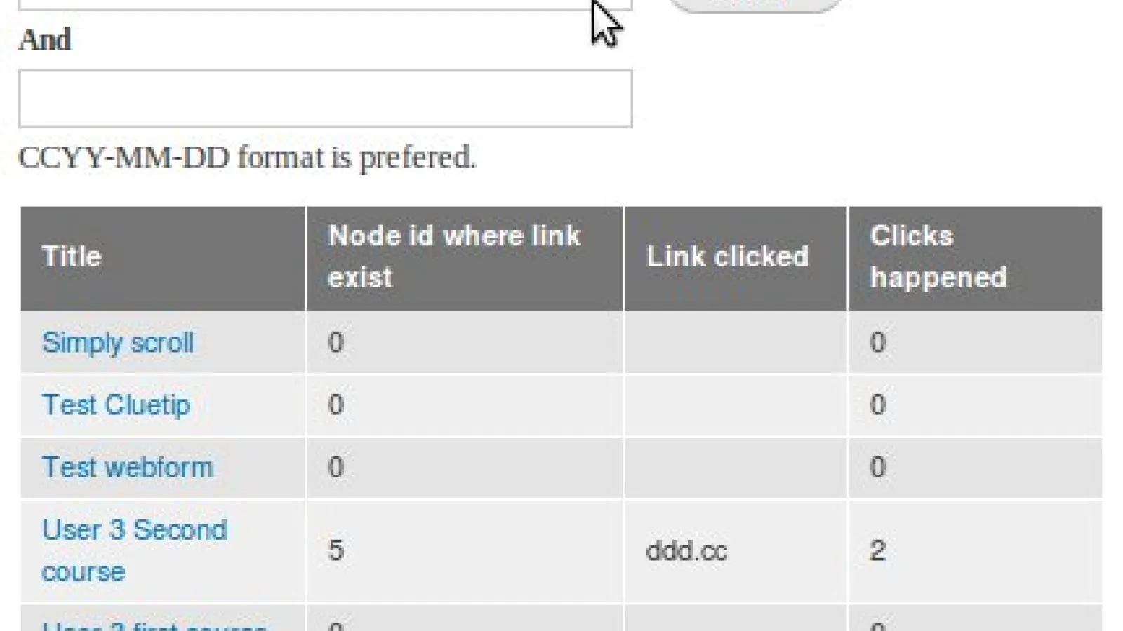 Tracking outbound website traffic on your Drupal website : Link Click Count
