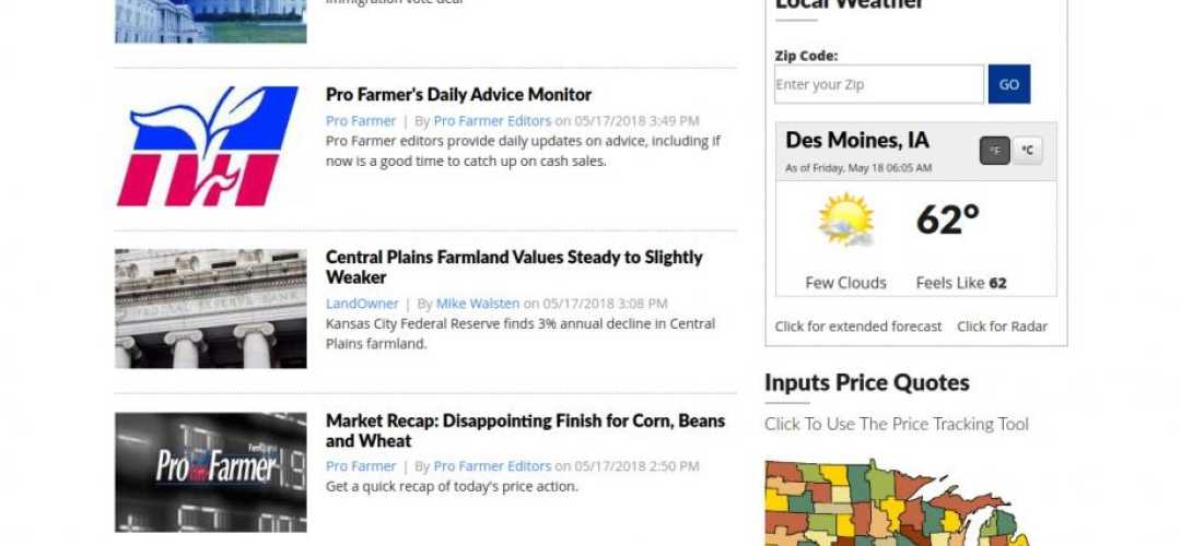Pro Farmer Article Teaser View
